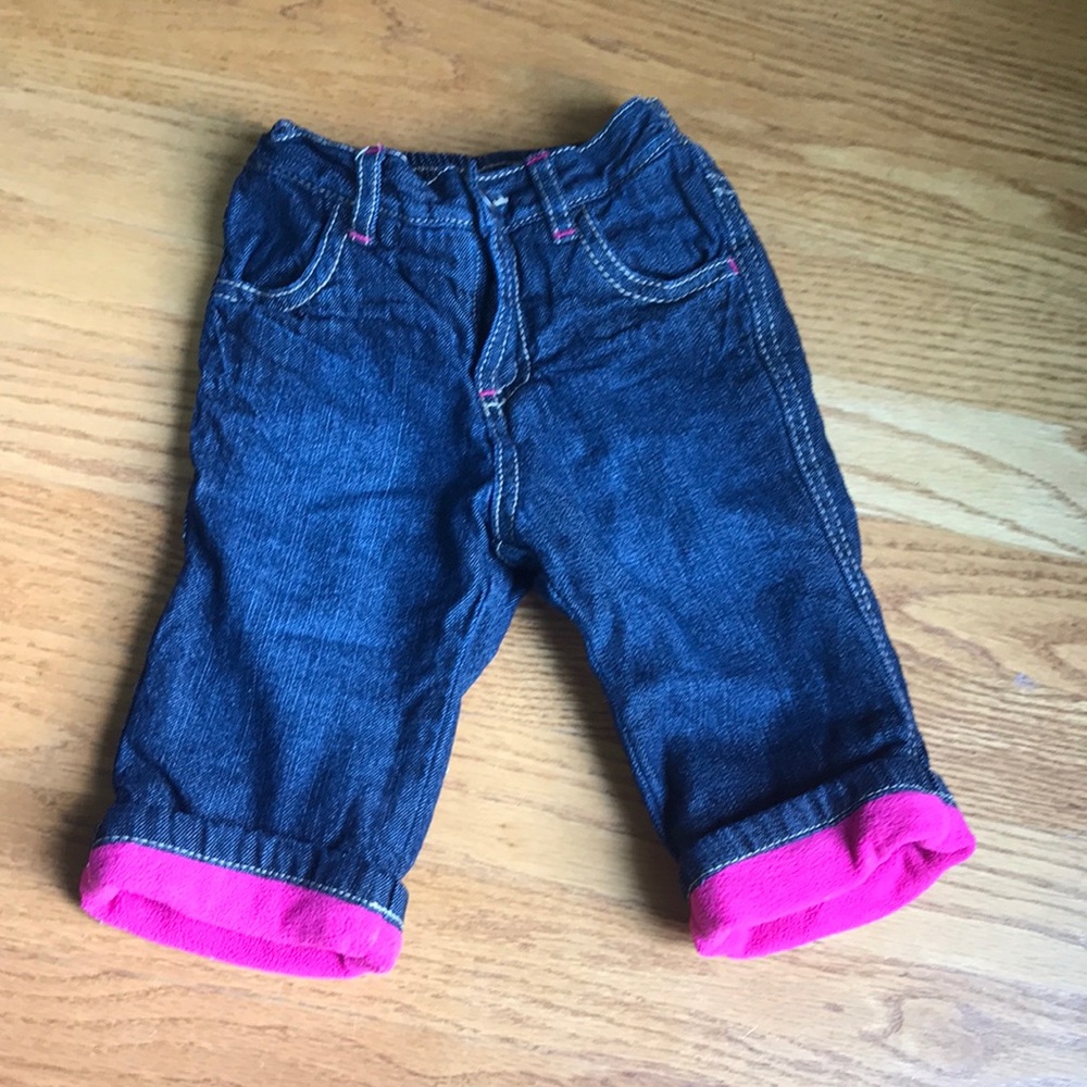 Old Navy fleece lined baby girl jeans